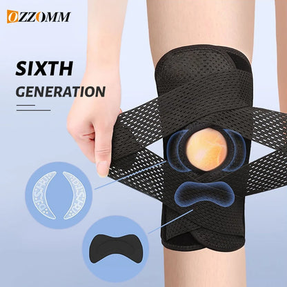 1PC Professional Compression Knee Brace Adjustable Knee Support with Meniscus Pad&Patella Gel Pad for Tear Knee Pain Men & Women
