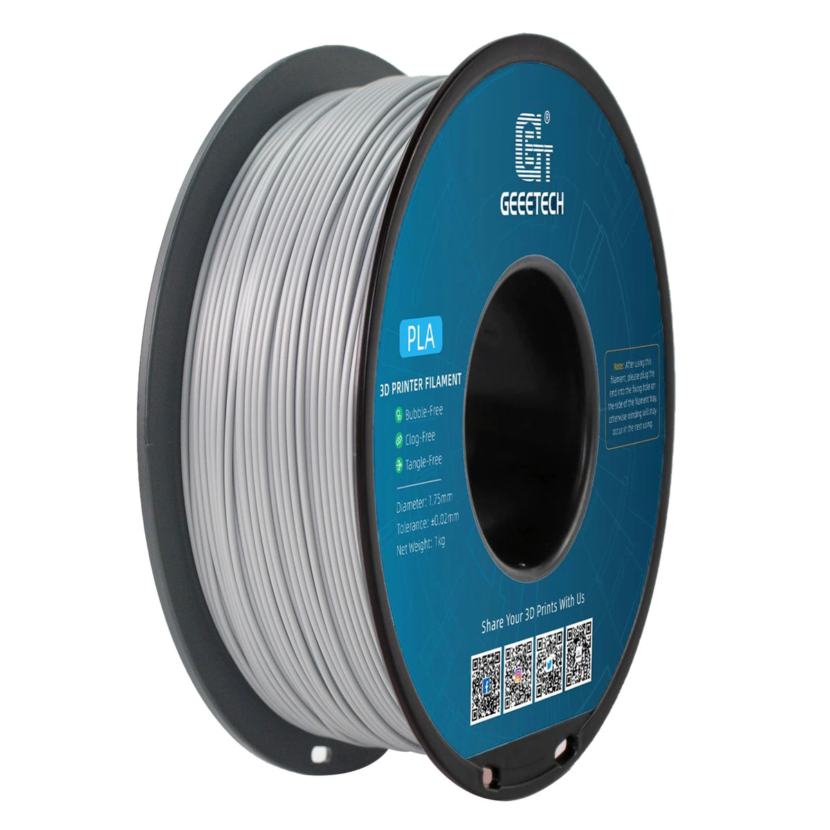 Geeetech Standard PLA Filament 1kg 1.75mm 3D Printer Plastic Material, Accuracy 0.03mm, Free Shipping Fit Most FDM Printer