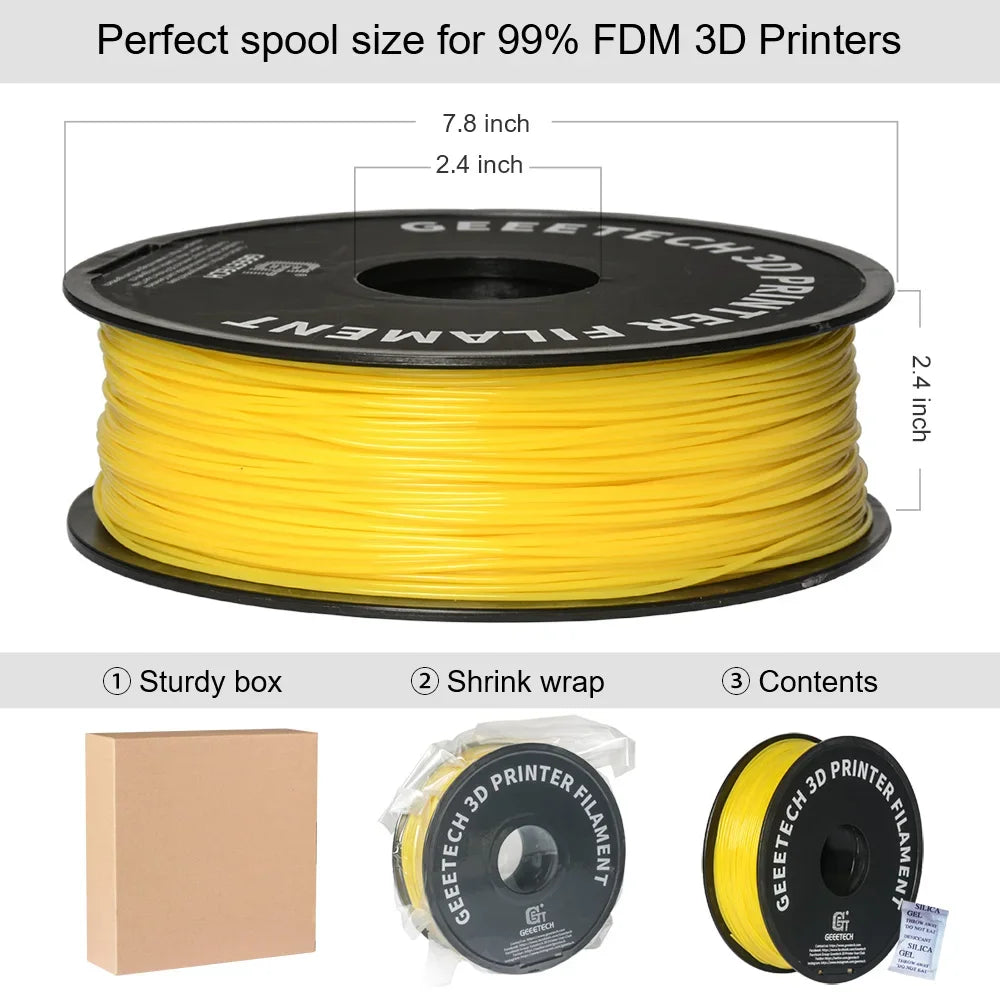 Geeetech Standard PLA Filament 1kg 1.75mm 3D Printer Plastic Material, Accuracy 0.03mm, Free Shipping Fit Most FDM Printer
