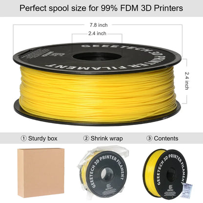 Geeetech Standard PLA Filament 1kg 1.75mm 3D Printer Plastic Material, Accuracy 0.03mm, Free Shipping Fit Most FDM Printer