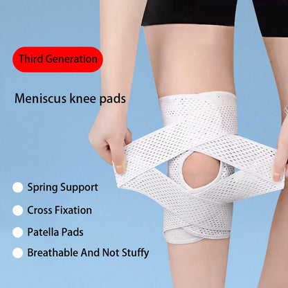 1PC Professional Compression Knee Brace Adjustable Knee Support with Meniscus Pad&Patella Gel Pad for Tear Knee Pain Men & Women